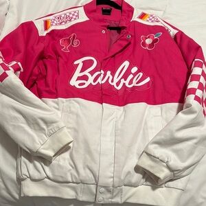 Barbie Pink Racing Bomber Jacket